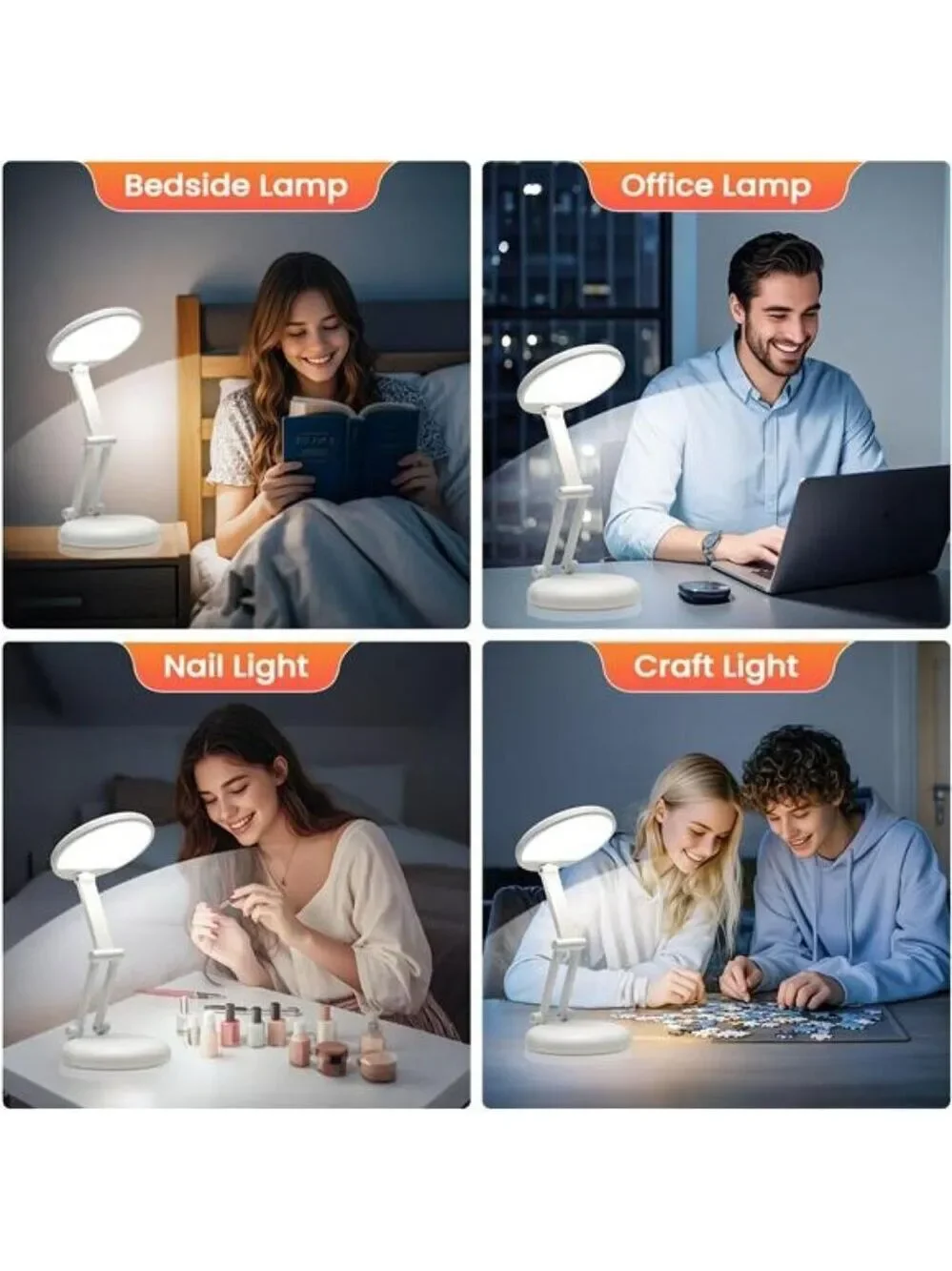 Battery Operated Desk Lamp Dimmable Rechargeable Cordless Mini Table Lamp Light